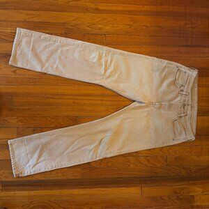 Levi's 501 tan boot cut jeans